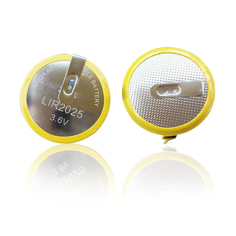 Button Battery LIR2025 3.6V Remote Cover Cell Coin Batteries For Watch