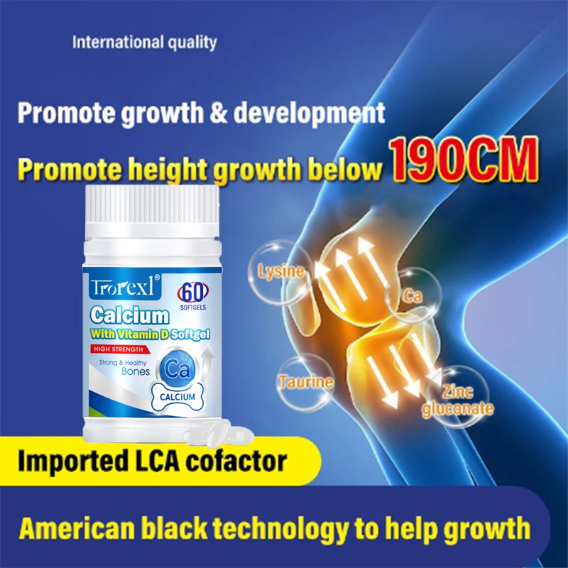 Height Growth Supplements Growth Capsules to Grow Taller Bone Strength Height Increase Vitamins Natural Capsule to grow height