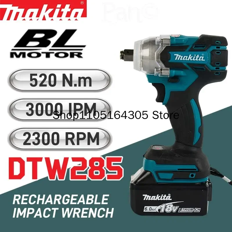 Makita DTW285 18 В литий-ионный бесщеточный ударный гайковерт с высоким крутящим моментом 1/2 дюйма приводная головка для ремонта автомобильных шин Makita DTW285 18 В литий-ионный бесщеточный ударный гайковерт с высоким крутящим моментом 1/2 дюйма приводная головка для ремонта автомобильных шин