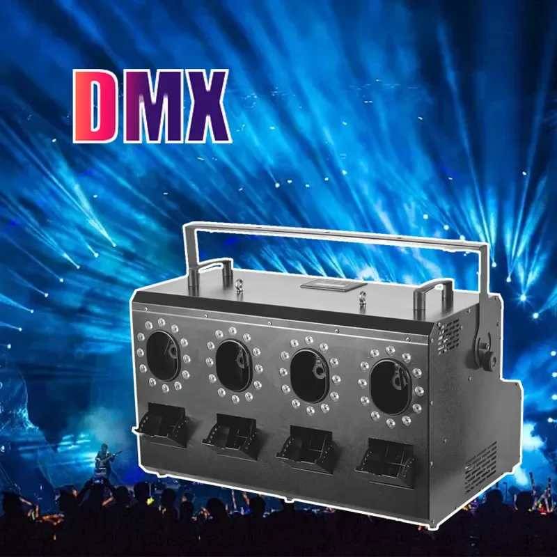 3000W 4 Hole Automatic RGBW Smoke Bubble Machine with Remote Control Aluminum Electric for Stage Party DJ Disco Lighting 6