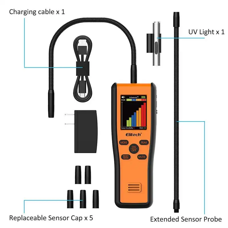 New ILD-300 Infrared Refrigerant Leak Detector Multi Gas Select HVAC Refrigerant Leak Test Tool