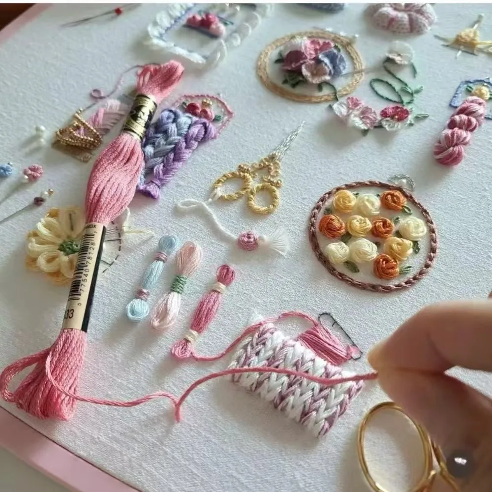 Creative Three-Dimensional DIY Embroidery Tool Kit, with Unique Creative Design, Equipped with Video Tutorials That Are Easy to
