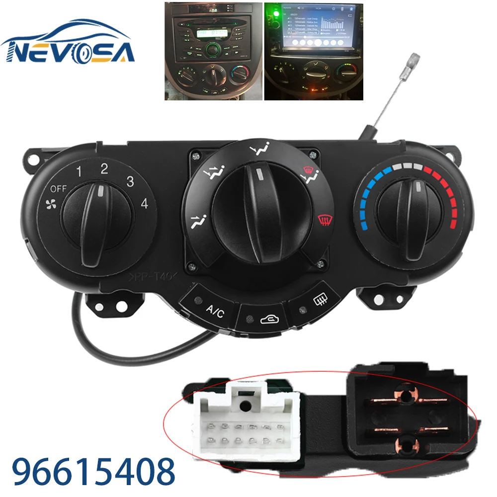 

NEVOSA AC Heater Panel Climate Control Switch For Buick Excelle Wagon HRV Chevrolet Lacetti Optra Nubira J200 2003-2012 96615408