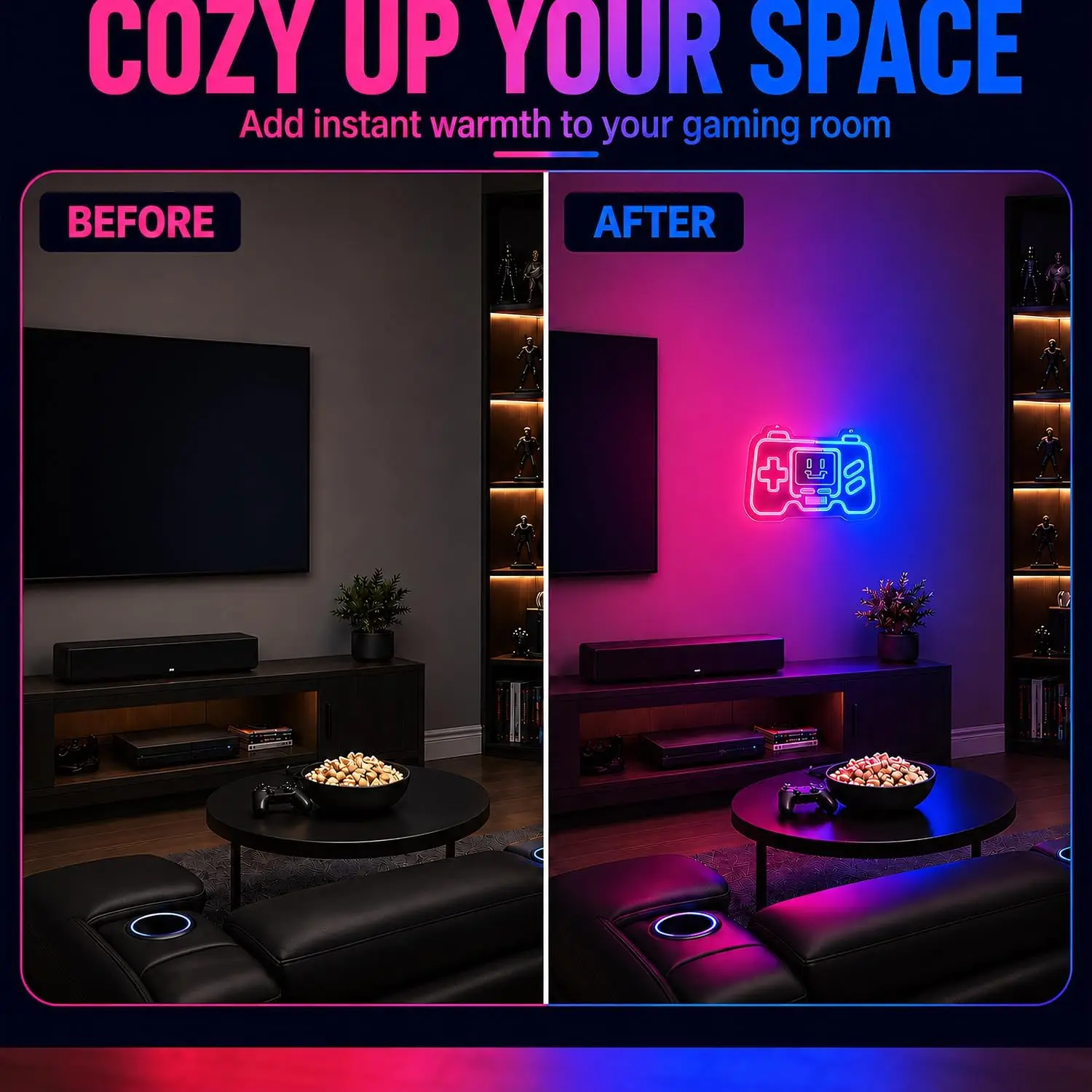 Retro Game Console LED Neon Sign USB Neon Light Wall Hanging Lamp For Gaming Room Bedroom Bar Home Wall Decor Christmas Gift