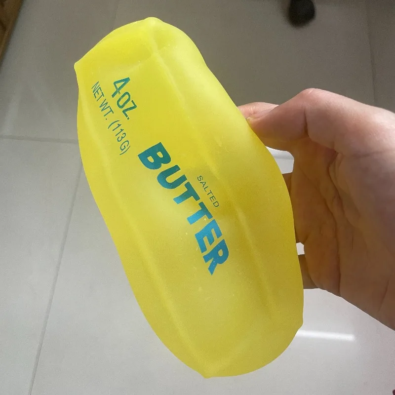 Jouet anti-stress en forme de bâton de beurre moulable, rempli de vaseline, jouet à presser en forme de barre de beurre/fromage, jouet de décompression