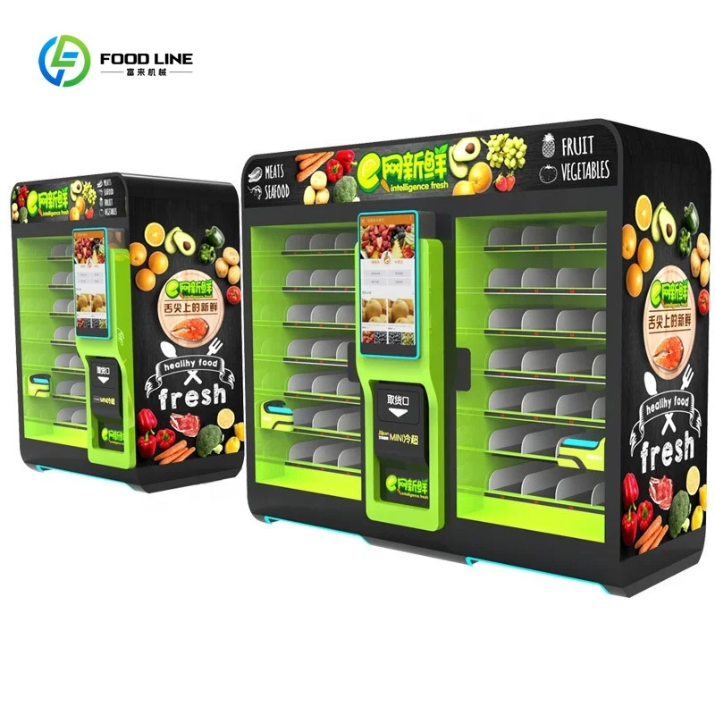 

Hot Selling Full Automatic Large Capacity Combo Foods and Drinks and Fruit Smart Fridge Vending Machine