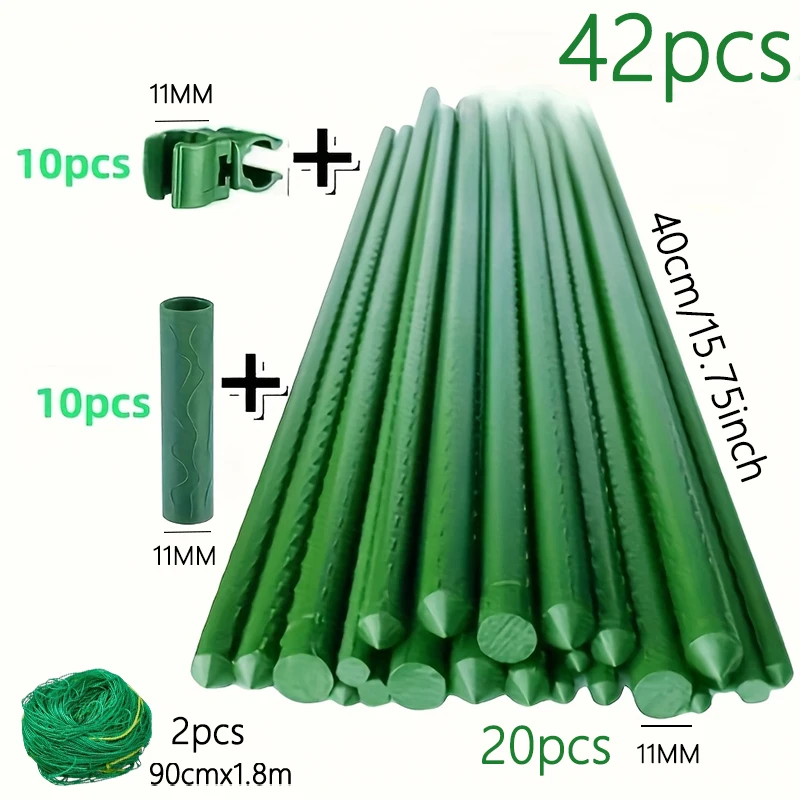 1set Climbing Plant Support Stakes, Multi-Purpose Durable Garden Rods for Tomatoes Cucumbers and Grape Vines H0983AA