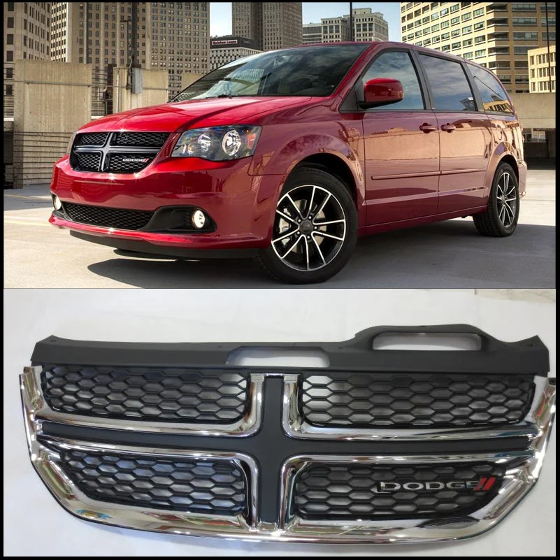 Car Styling Front Bumper Grille Bumper Grills GT Style For Dodge Grand Caravan 2011 2012 2013 Replacement Auto Parts Accessories