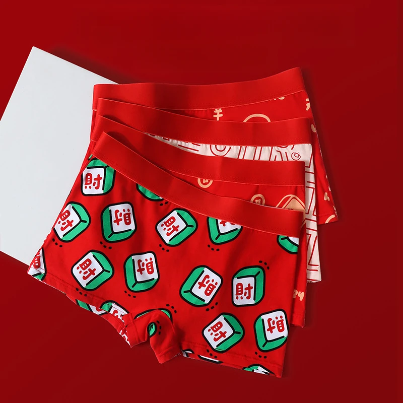 

Lucky Red Series Women Cotton Panties Boxer Briefs Ladies Sexy Sports Pants Seamless Safety Shorts Beathable Underwear Boyshorts