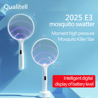 2025 New Qualitell Strong High Voltage Electric Mosquito swatter Rechargeable Household Automatic Mosquito and Fly Trap 2 in1