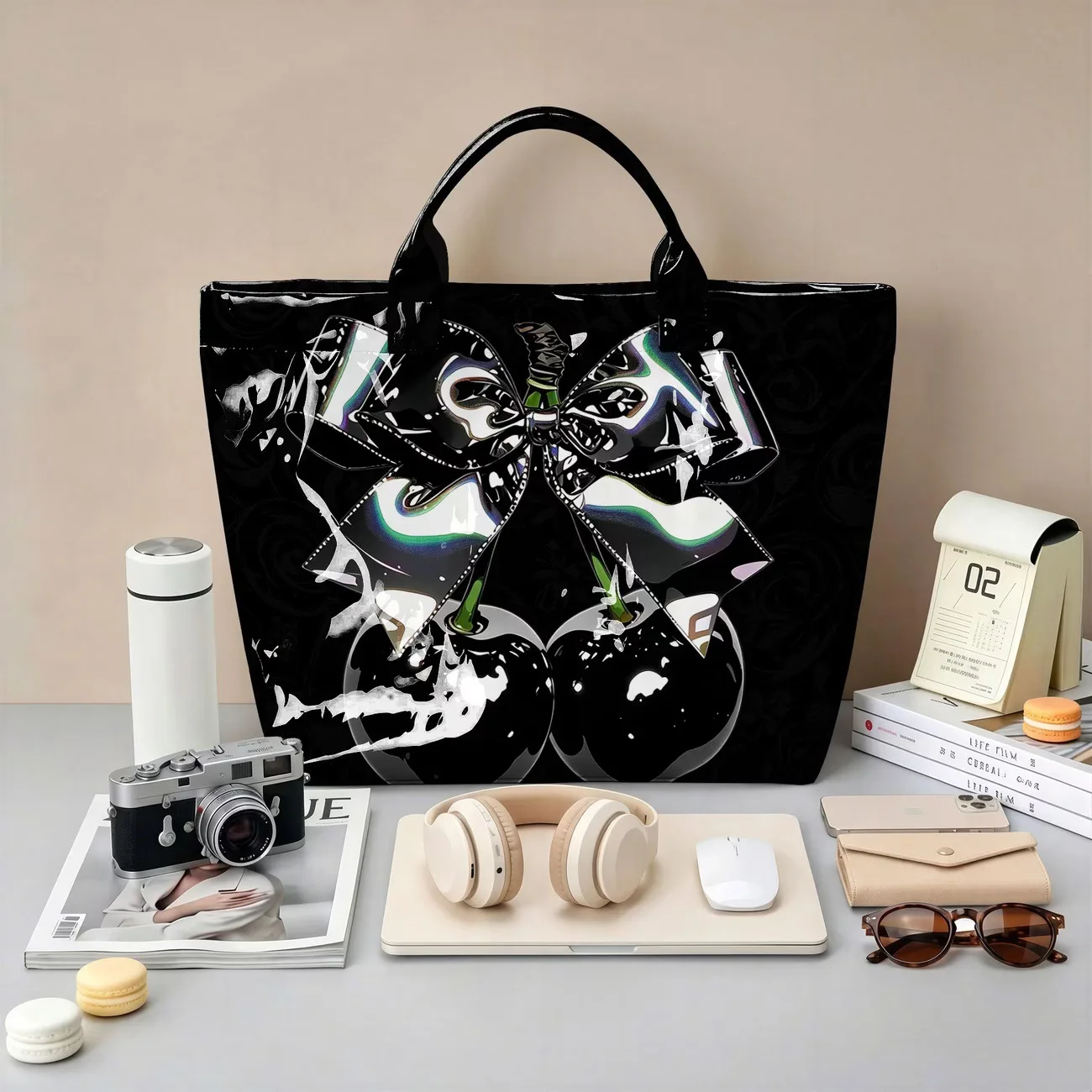 3D Print Quilted waterproof canvas Bag Shoulder Bag Shopping Tote Bags Handbag Travel Beach Hiking Camping