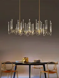 Modern Luxury Light LED Crystal Chandelier Tree Branch Wedding Decoration Pendant Lamps For Dining Room Bedroom Bar Hanging Lamp