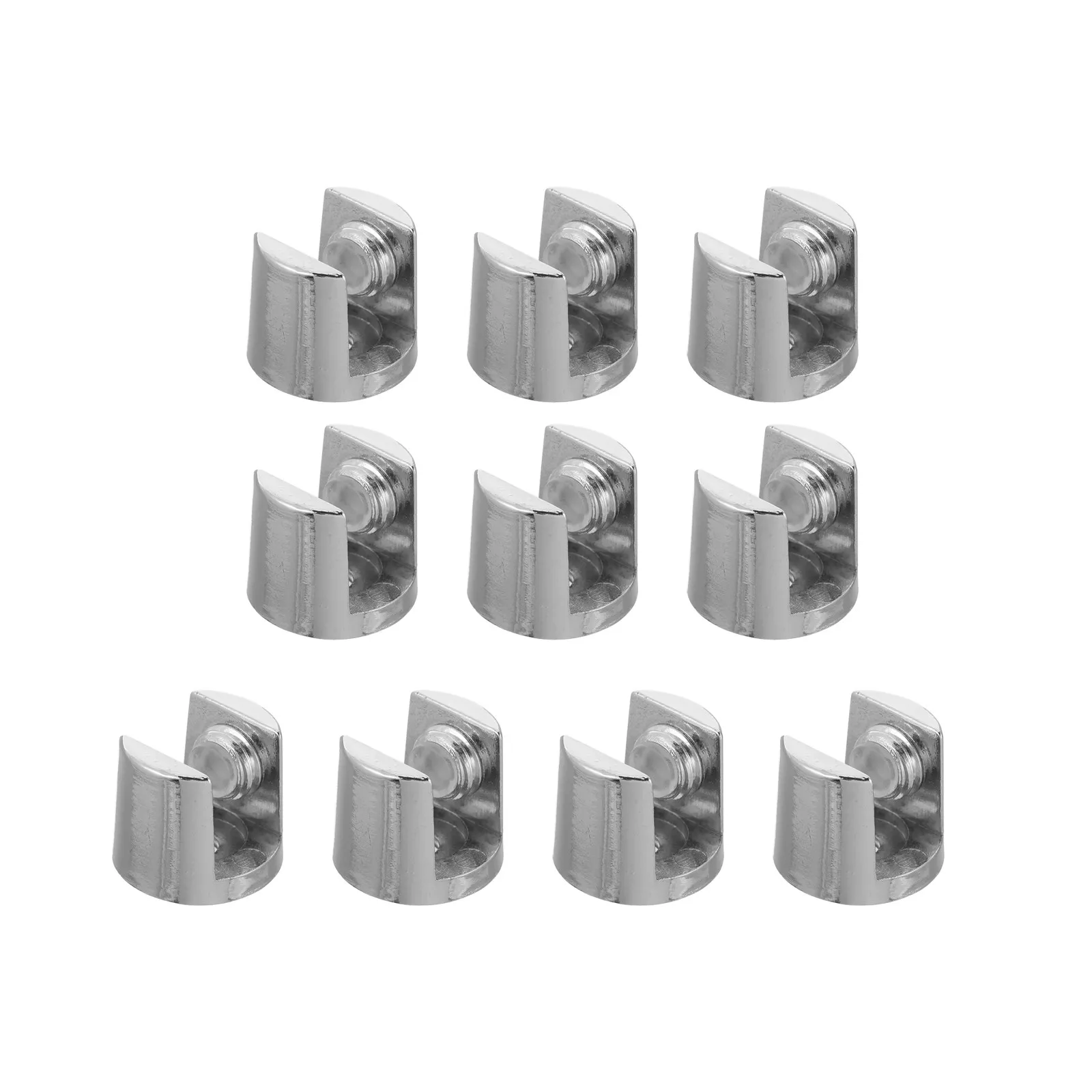 10Pcs Zinc Alloy Mirror Clips Polished Plated Rustproof Waterproof Heat Resistant Adjustable Glass Holder for Bathroom Wall