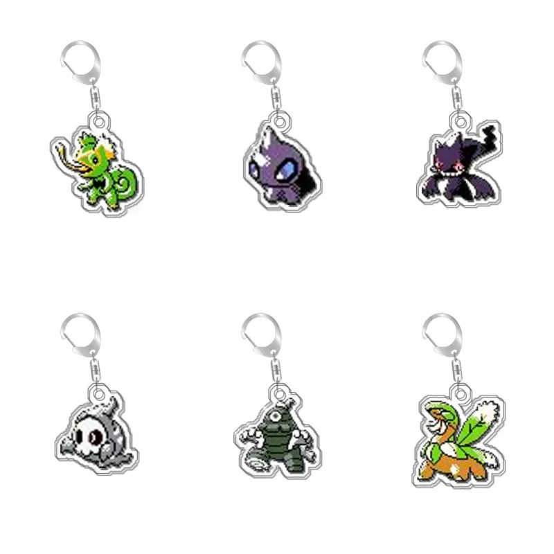 Kecleon Solosis Gengar Duskull Metagross Chesnaught - Llavero de acrílico original hecho a mano con diseño de dibujos animados, bonito regalo de anime