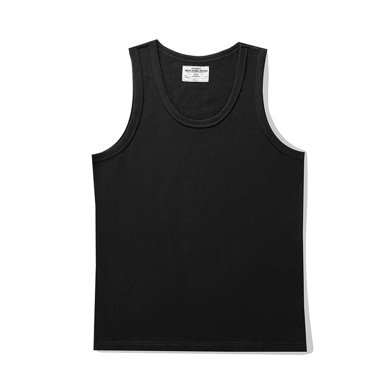 Amekaji Vintage Vest Men 2023 Spring Summer New Heavy Cotton Solid Color Sport Fitness Vest Casual Sleeveless Bottoming Top