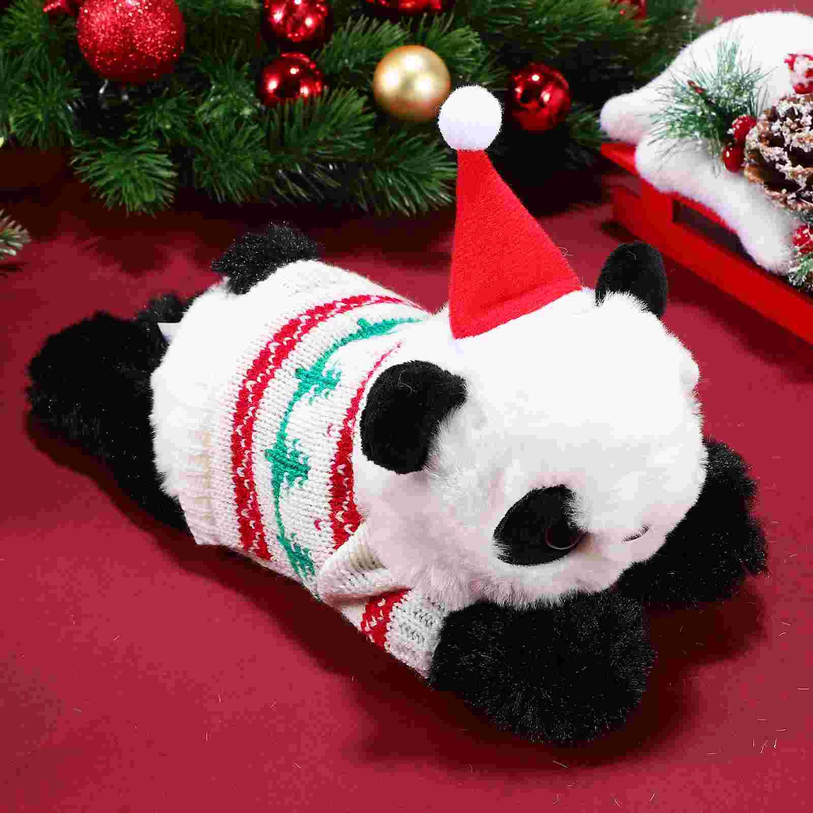 Pet Day Christmas Hat Little Hat+Christmas Clothes Mini Tree Rabbit Dog Bunny Clothing Xmas Cosplay Cap