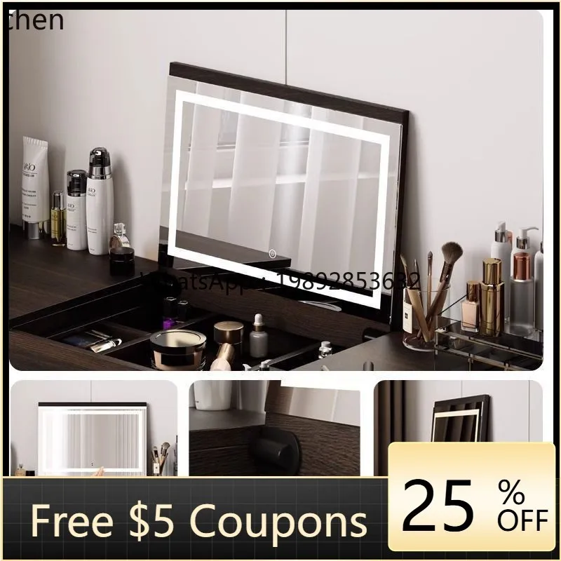 

Minimalist Dressing Table and Chest of Drawers Integrated Bedside Corner Flip Storage Cabinet High-End Makeup Table