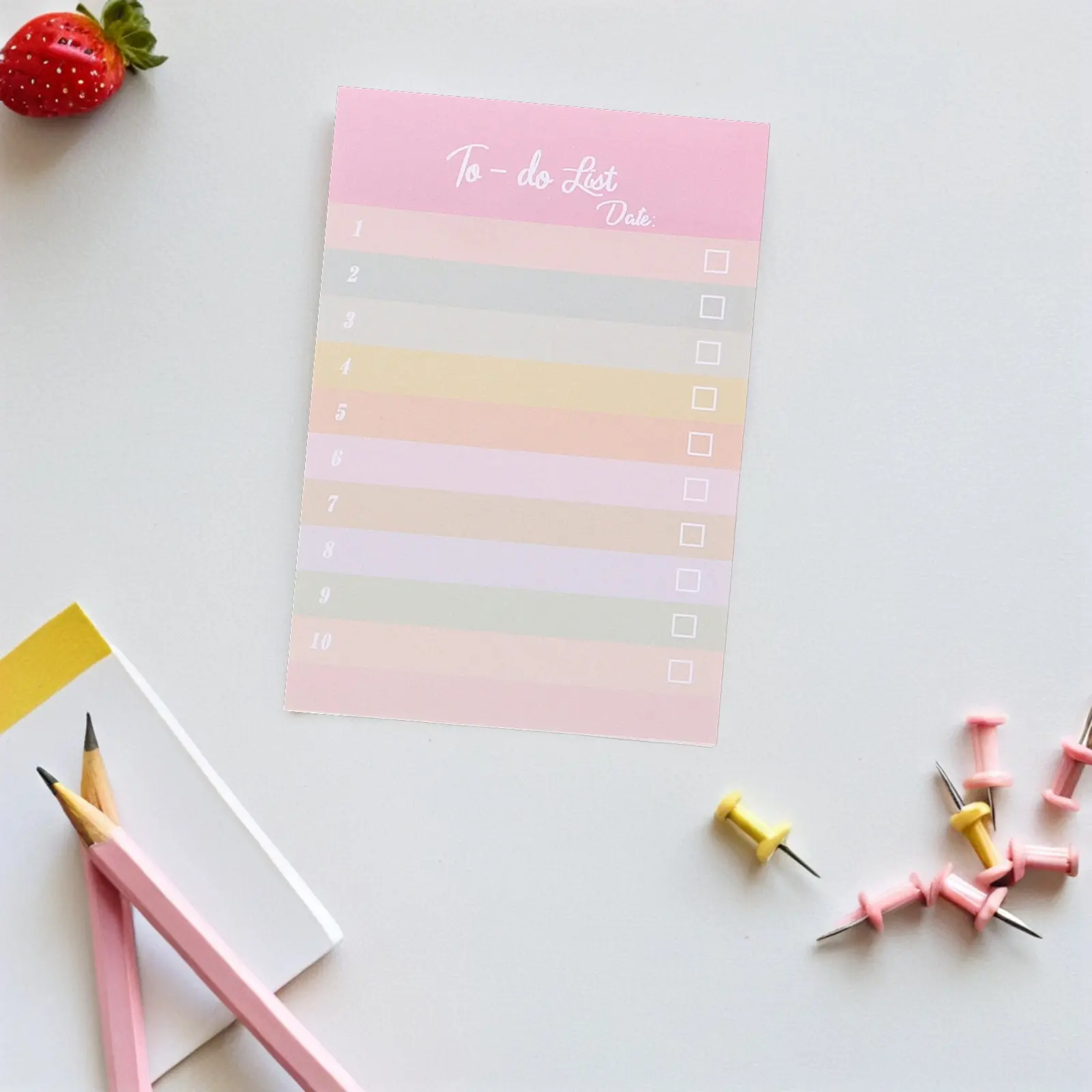 

Набор из 6 разноцветных полосатых самоклеящихся блокнотов с прочным клеевым слоем, отрывные, для учителей и офиса, милые блокноты для заметок, школьные принадлежности