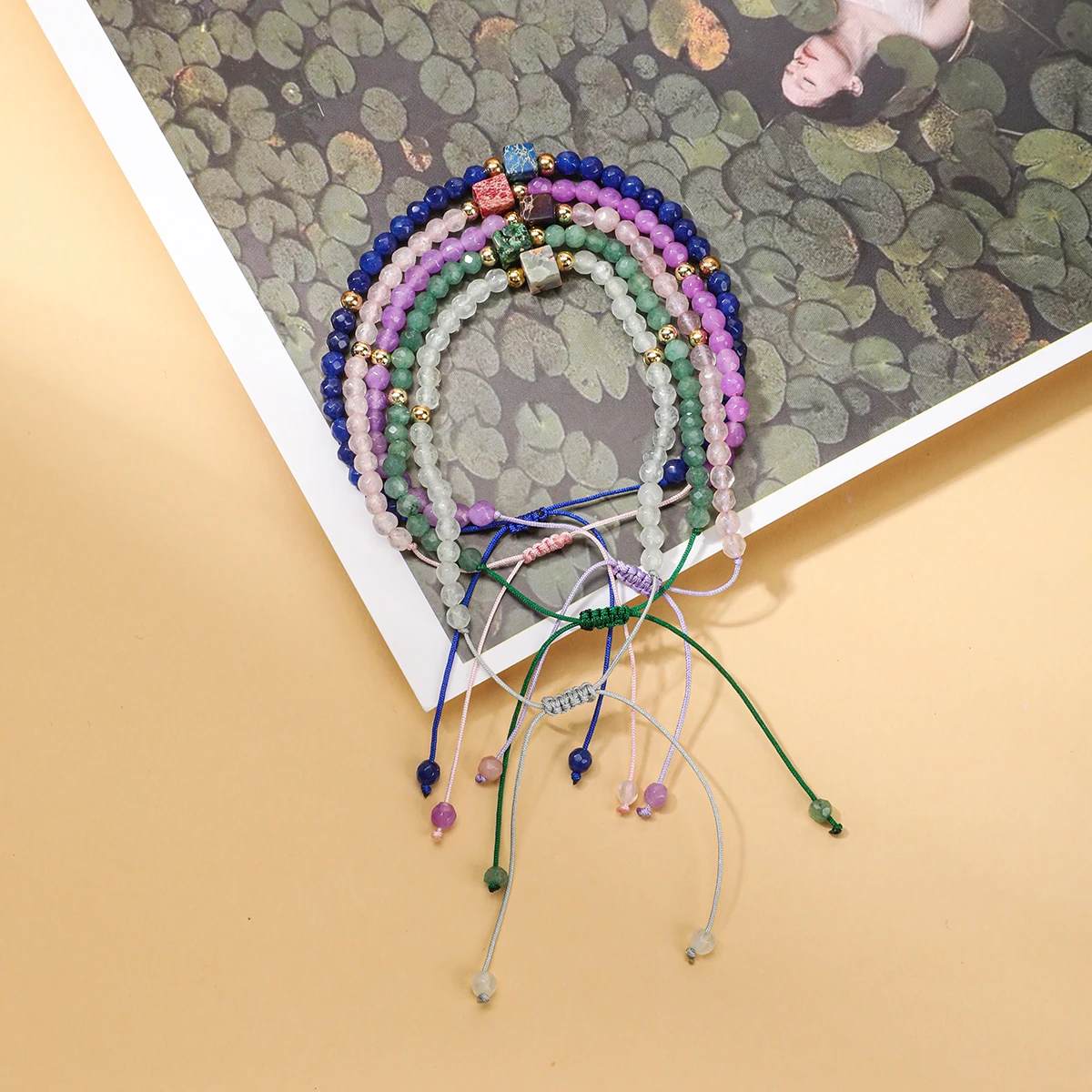 Fashion Jewelry Adjustable Strap Bracelet Bead Lapis Lazuli Stone Bracelets for Women Accessory Jewellery