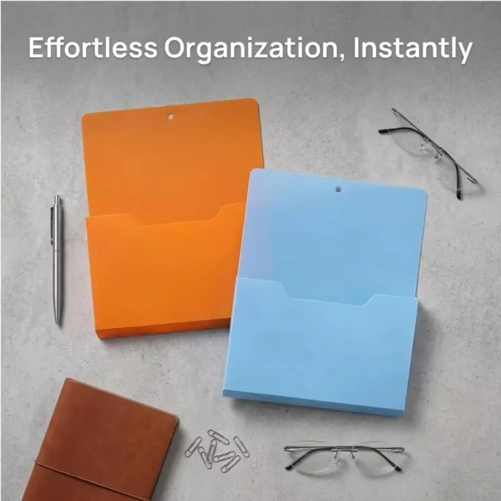PP Plastic Magnetic File Folder Frosted Surface Strong Magnetic Backing Magnetic Paper Holder Repositionable Colorful
