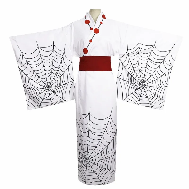 New Hot Anime Demon Slayer Kimetsu No Yaiba Spider Oni Ayaki Rui Cosplay Costume Kimono da uomo completo Set Halloween Party Outfit