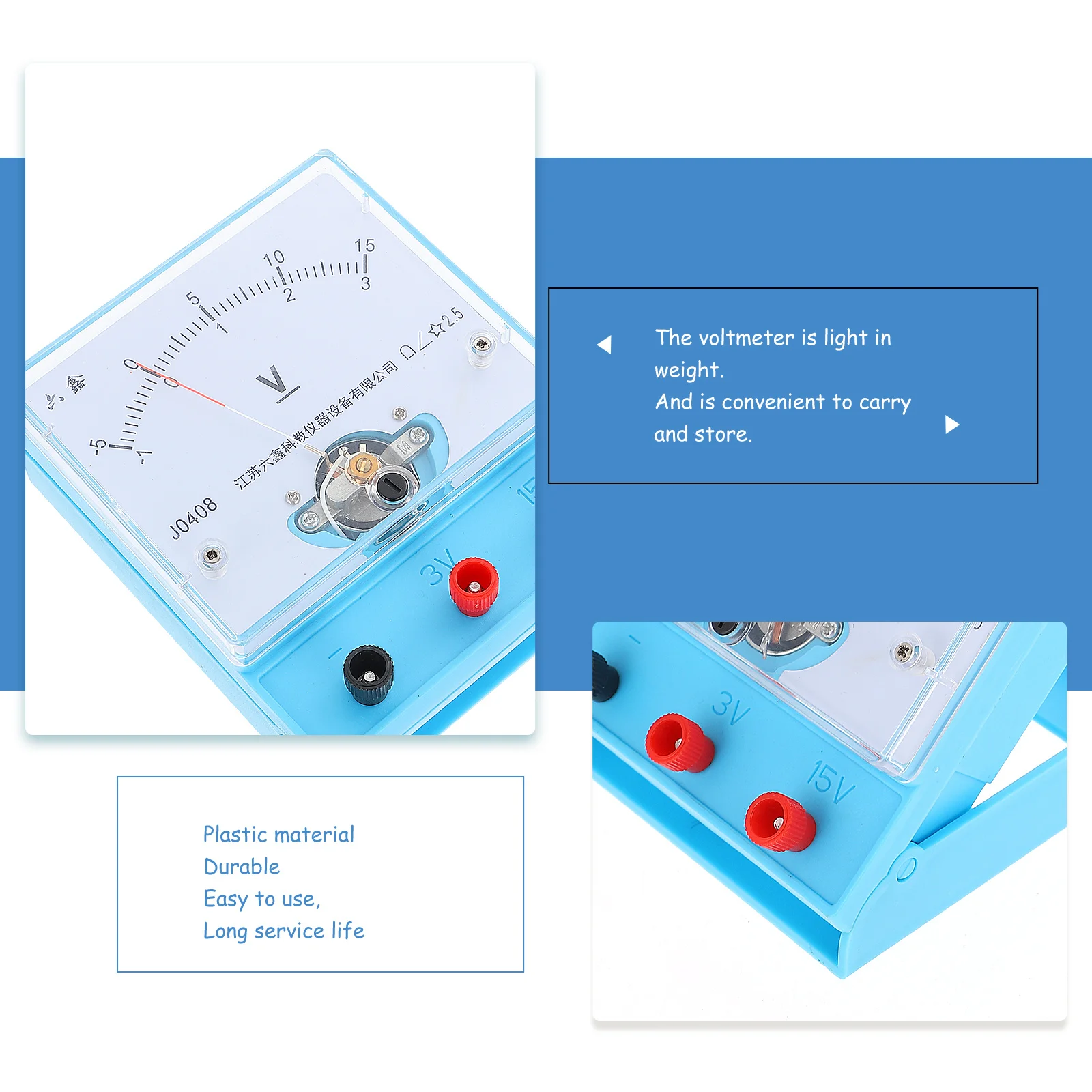 

Push-Type Voltmeter For School Experiment Physics Teaching Tool Voltmeter Instrument Reliable Accurate Measurement