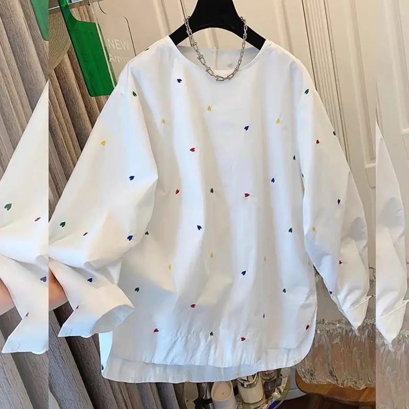 

Loose round Ne irt Hong Kong Sle ex Spring Autumn Faion Doll Top Breathable Moisture ng Long Sve Inner Wear