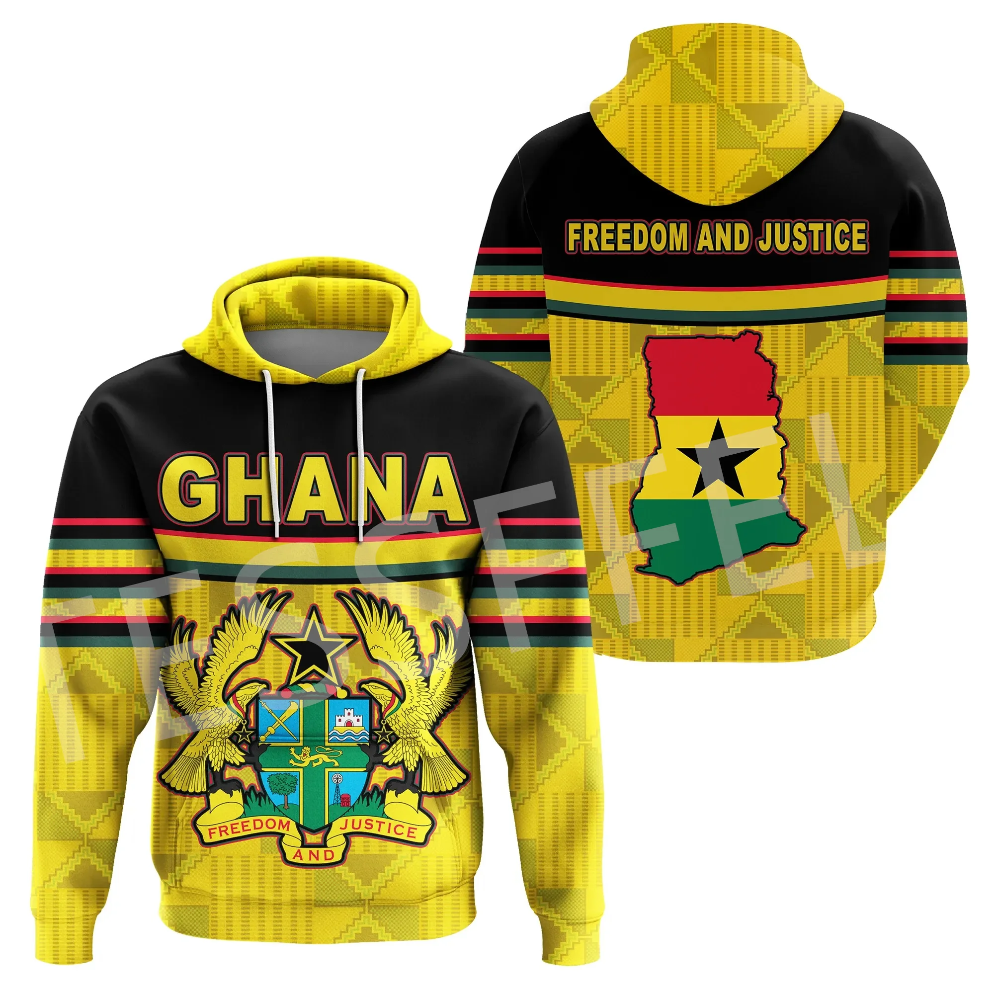 

NewFashion Africa Country Kente Ghana Tattoo Retro Culture Tracksuit 3DPrint Men/Women Unisex Casual Pullover Jacket Hoodies 1X