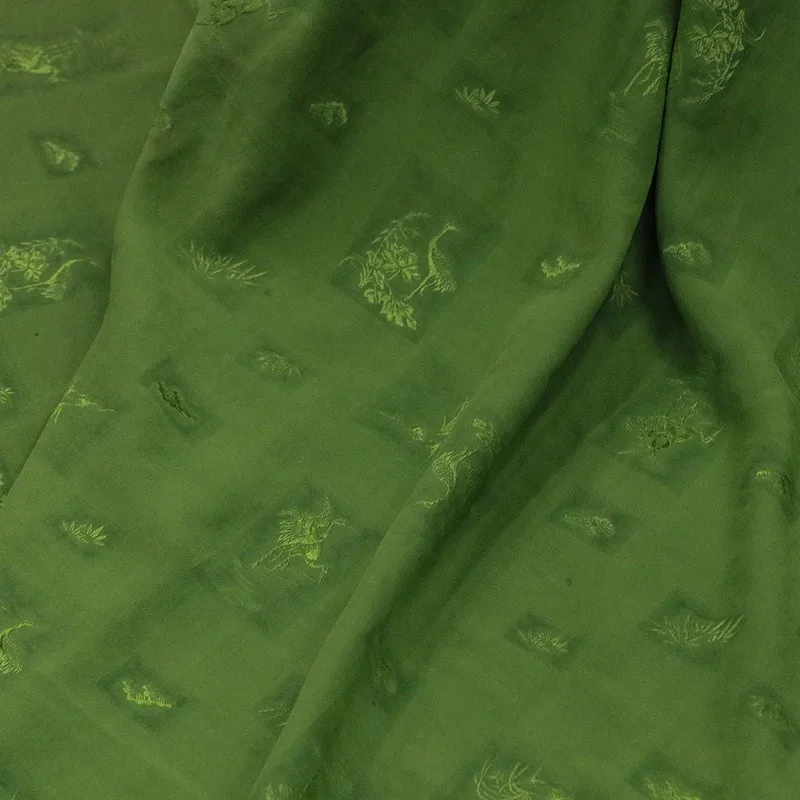

Chinese-style silk ramie jacquard satin and fragrant gauze fabric new cheongsam designer