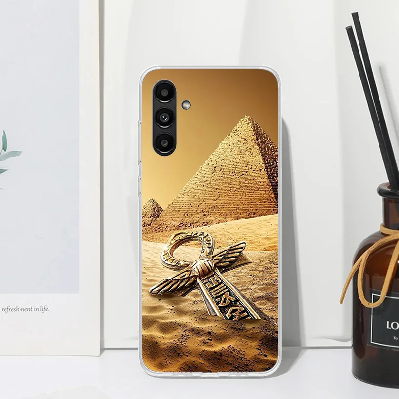 Egypt Nefertiti Anubis Ankh Pharaoh Phone Case For Samsung Galaxy A15 A25 A35 A55 A14 A24 A34 A54 A13 A23 A33 A53 A12 A22 A32 A5