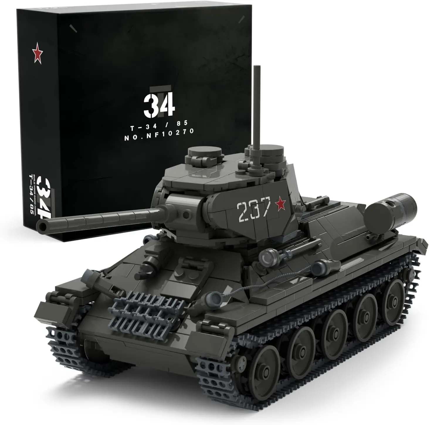ニフェリズ-t34-85-戦車-第二次世界大戦-軍事戦車-組み立てセット-大人向け-収集価値のある陸軍模型-組み立て・展示用ギフト-男性に最適
