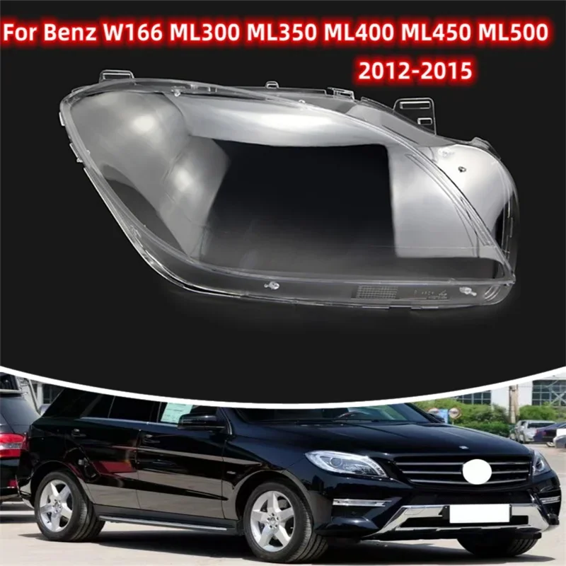 HTTCY For Benz W166 ML300 ML350 ML400 ML450 ML500 2012~2015 front Car Headlight Cover Lens Shell Lampcover Lampshade Headlamp
