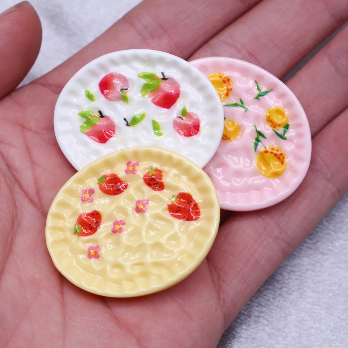 

Mini Simulated Food House Dessert Tray Decorations Ornament Kitchen Scene Play Resin Toys Small Dish Dollhouse