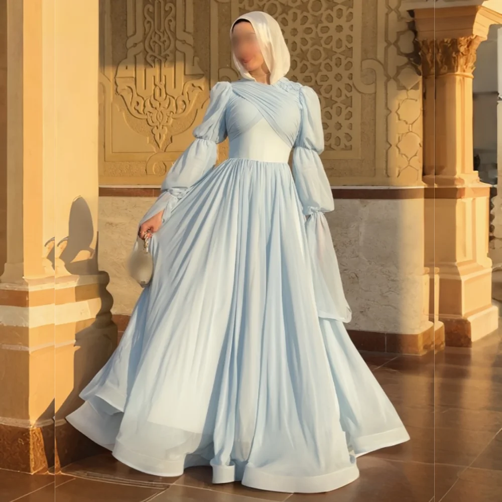 

Customized Chiffon Criss-Cross Pleat A-line Long Dresses Bespoke Occasion Prom Woman Elegant Party Wedding High Quality