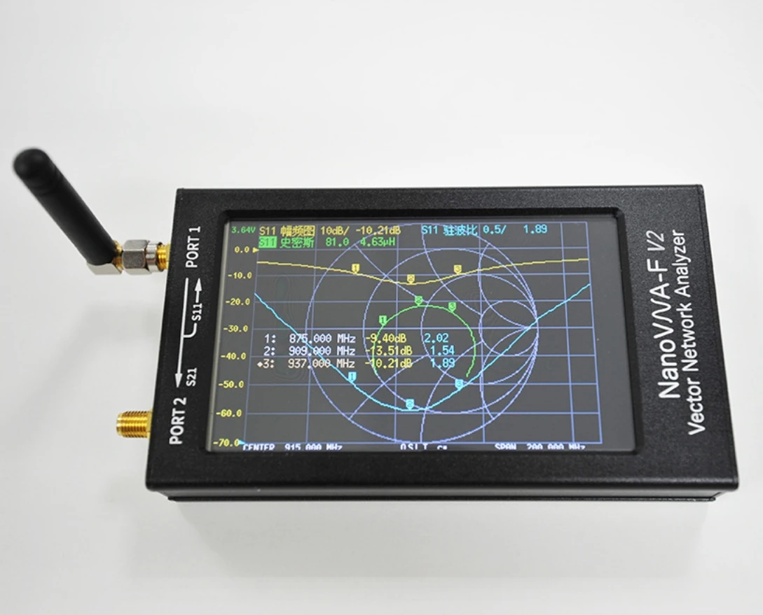 New NanoVNA-F V2 3GHz 4.3 Inch Touch Screen Vector Network Analyzer   Amplifiers NanoVNA V2 Antenna Analyzer