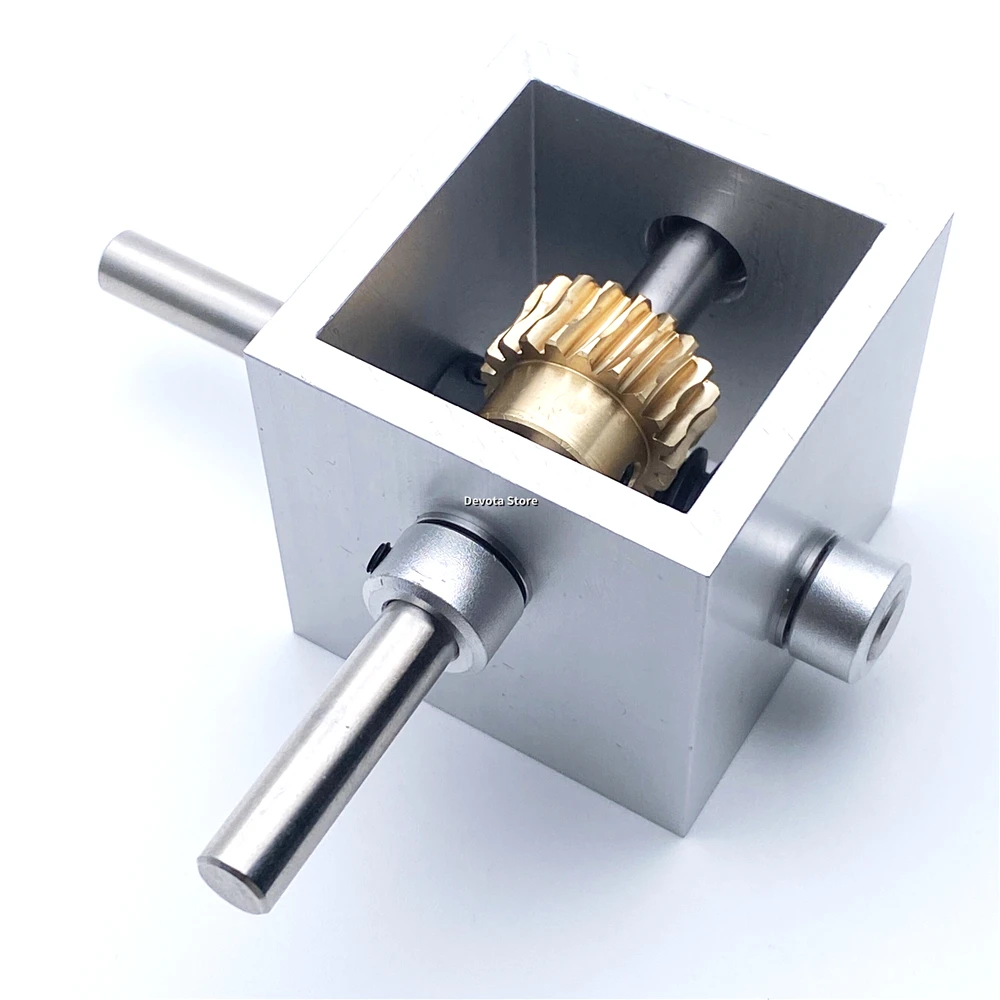 1:10 1:20 Worm Gear Reduction Gearbox 6/8MM Shaft 20T Gear 90 Degree Right Angle Corner Device