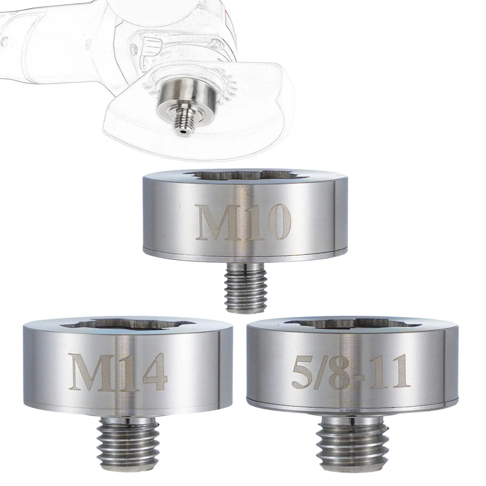 

Angle Grinder Adapter Replace Parts Easy to Install Connector for Saw Blades Drill Bits Cutting Blades Drum Wheels Polish Discs