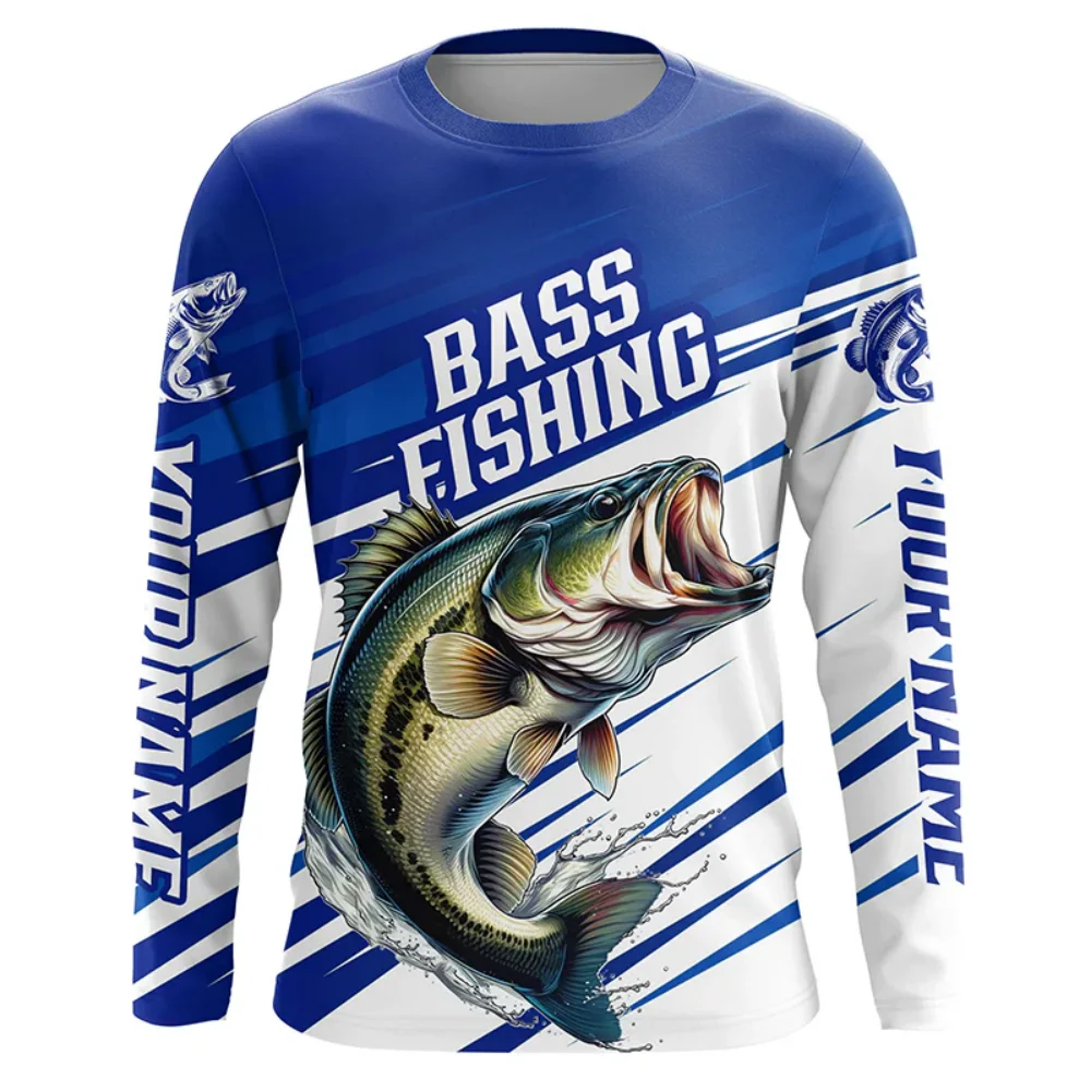 

Men's Outdoor Fishing Long Sleeve T-Shirt 3D Print Creative Personality Design Sports Clothing Autumn Loose Breathable Tees Tops