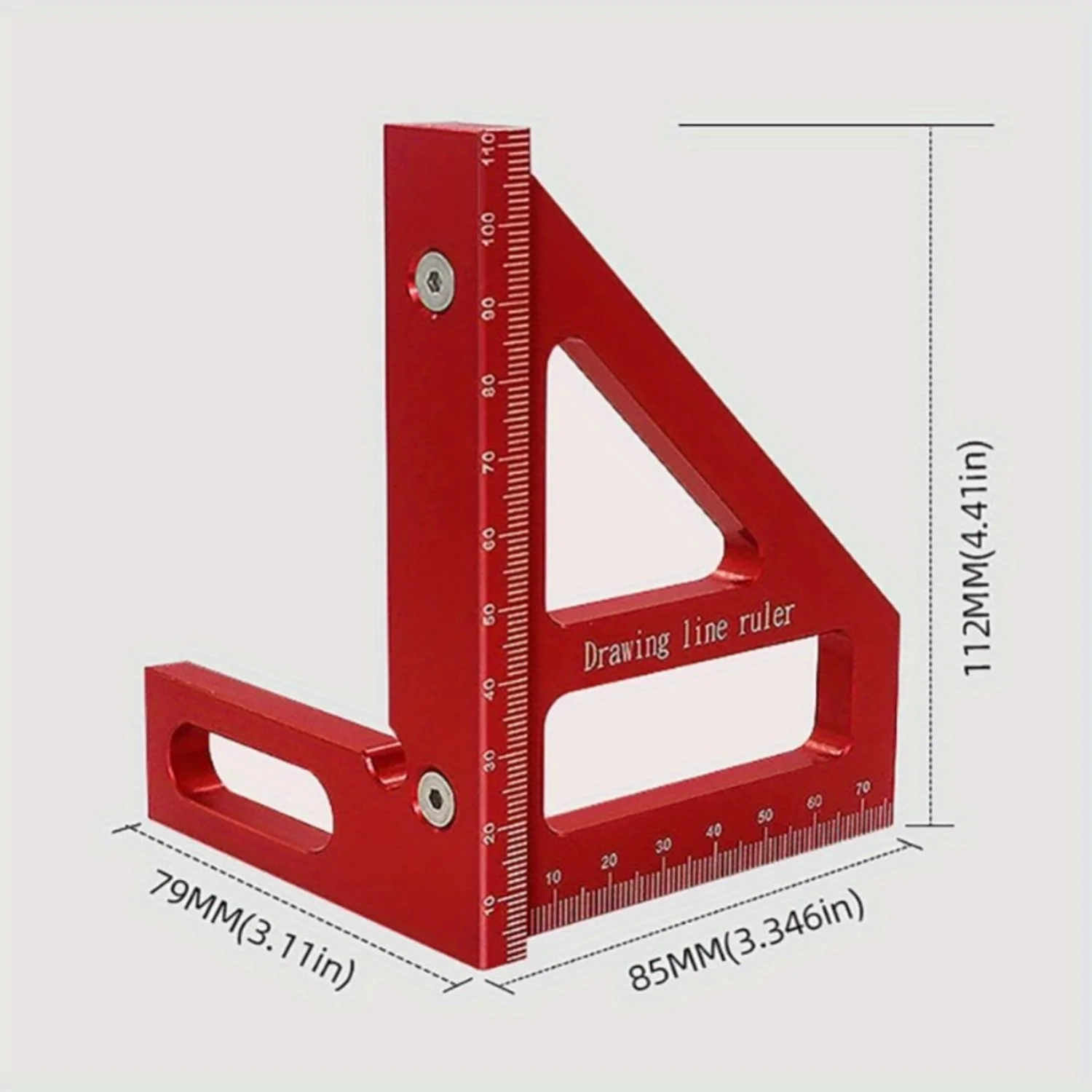 High-Precision 3D Multi-Angle Measuring Ruler - Aluminum Alloy Woodworking Square, Protractor & Miter Triangle Tool For Carpente