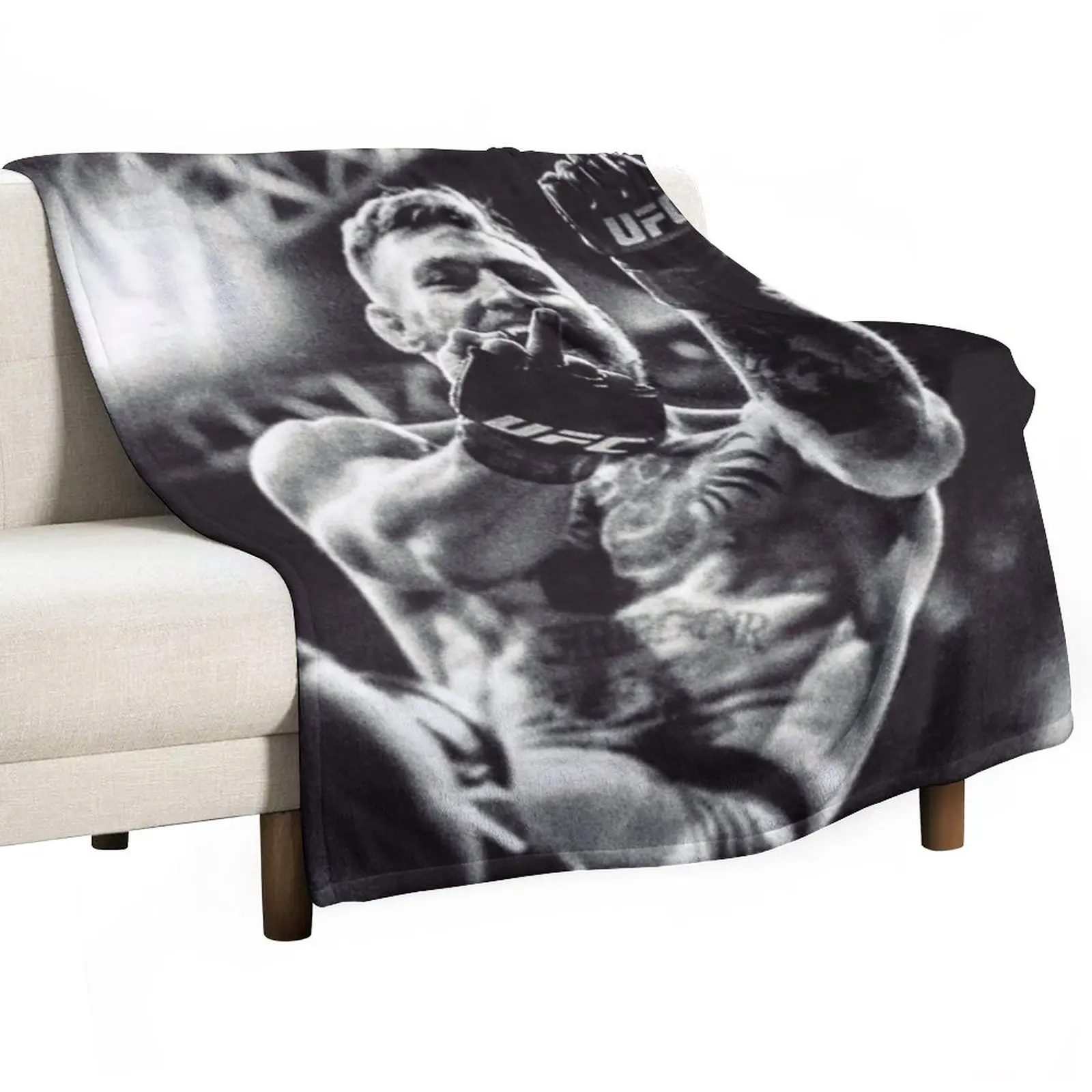 Conor McGregor Middle Finger - Notorious Throw Blanket Sofa Blankets Soft Blanket Summer Bedding Blankets