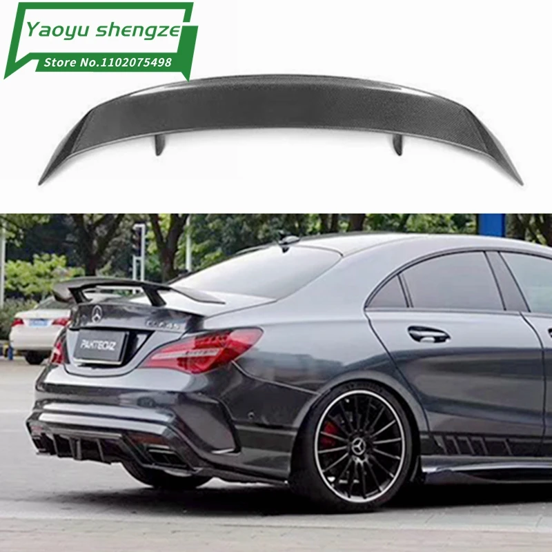 سبويلر GT لسيارة Mercedes CLA Wing CLA45 W117 C117 مات من ألياف الكربون غطاء صندوق السيارة الخلفي سبويلر CLA180 CLA200 CLA250 CLA260 2013 ON