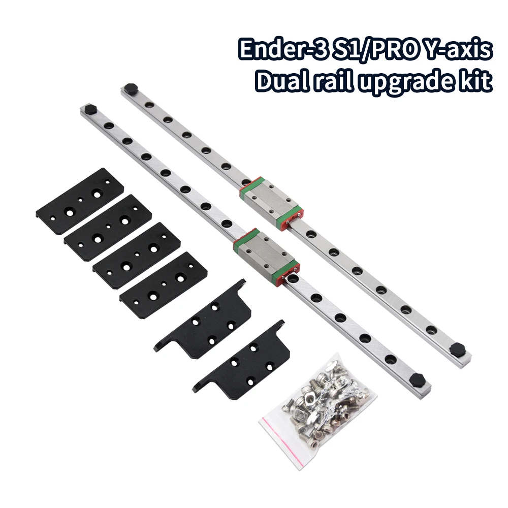 X/Y Axis Linear Rail Upgrade Kit for Ender 3/Pro/V2/S1 Dual Guide Rail Kit With Mount Bracket Smooth Motion Upgrade 3D Printer