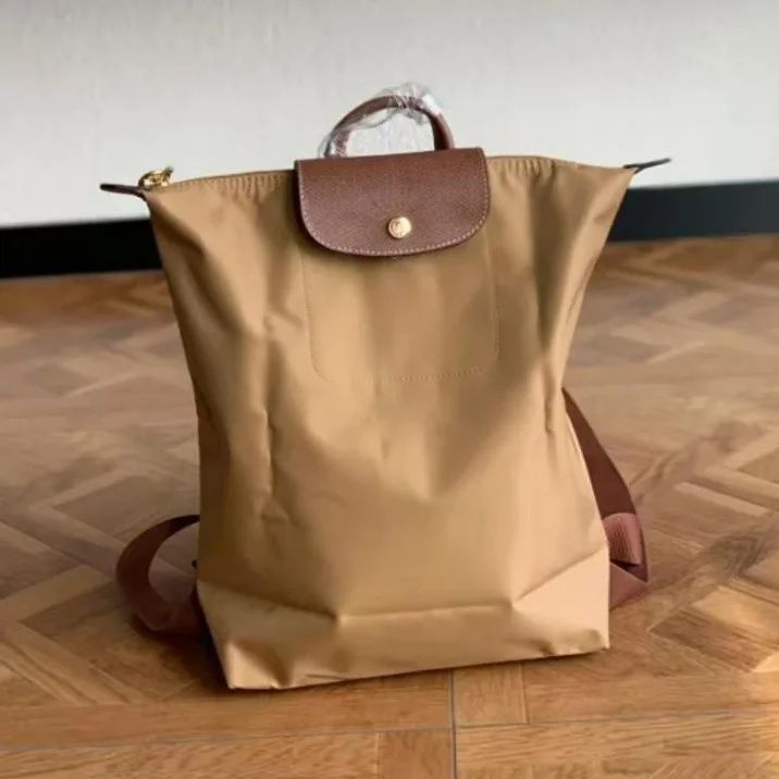 

French Large Dual-Shoulder Backpack, Versatile Dumpling Backpack, Folding Bag, Large Capacity for Commuting and Traveling