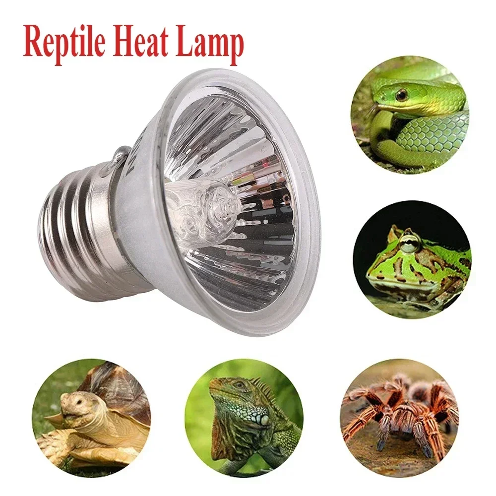 Lampa dla gadów 25/50/75W UVA + UVB zwierzęta lampa grzewcza żarówka żółw wygrzewające żarówki UV Amphibians jaszczurki regulator temperatury