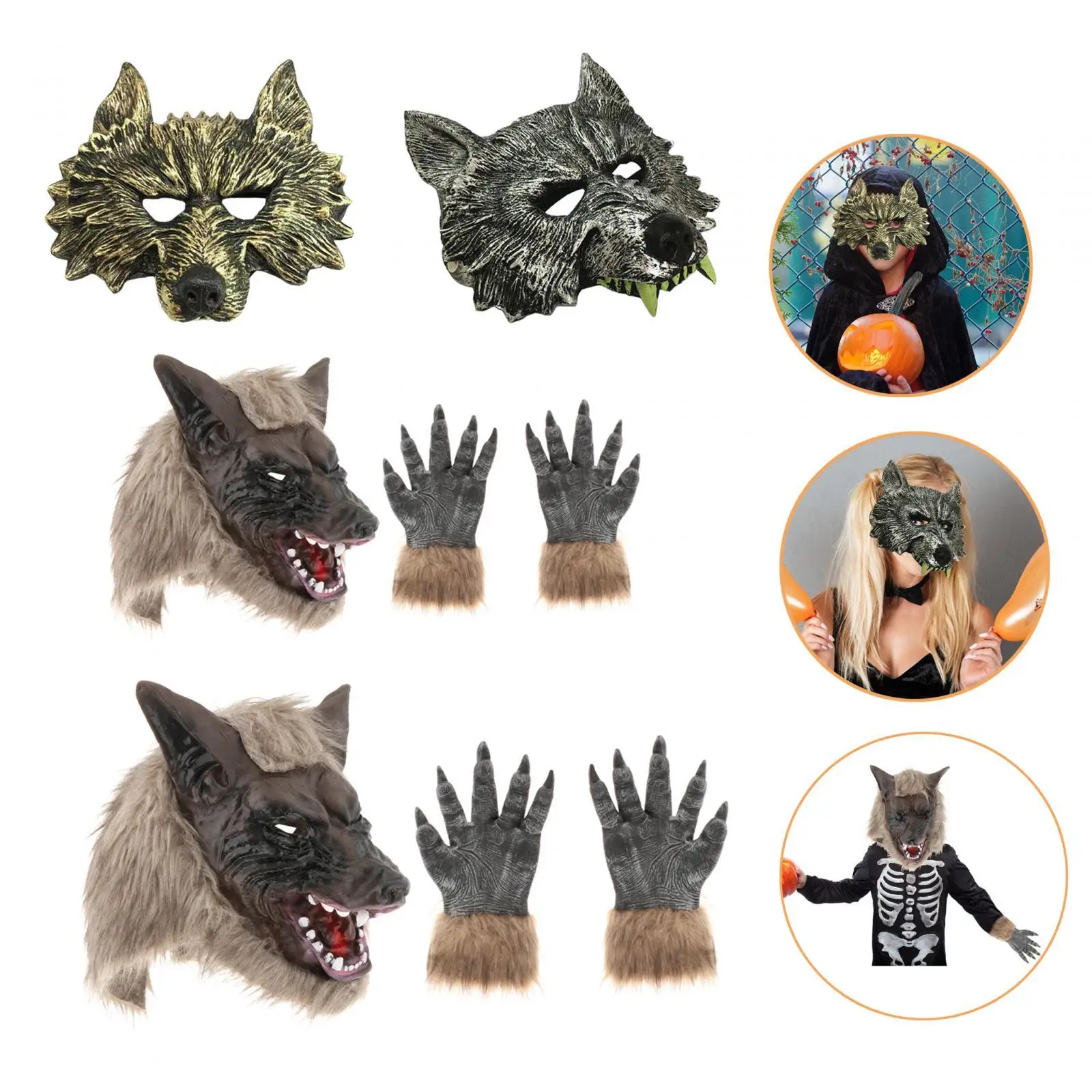 

Маска волка, реалистичная декоративная маска оборотня, косплей, платье оборотня, маска животного для шоу, фестивалей, вечеринок, клубов, нарядов