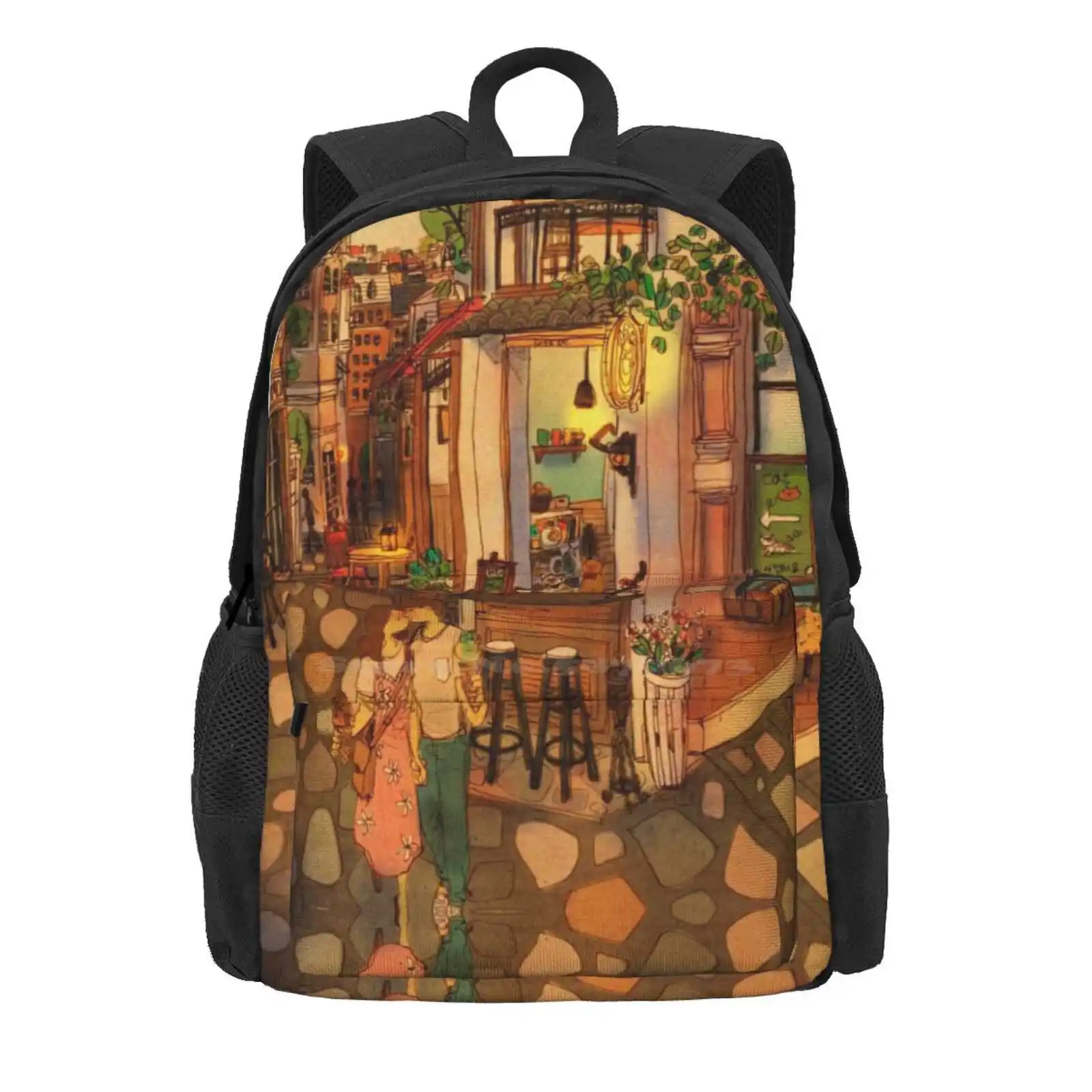 Puuung Illustration No.320 Hot Sale Schoolbag Backpack Fashion Bags Puuung Love Aesthetic Romance Romantic Cozy Happy Moment