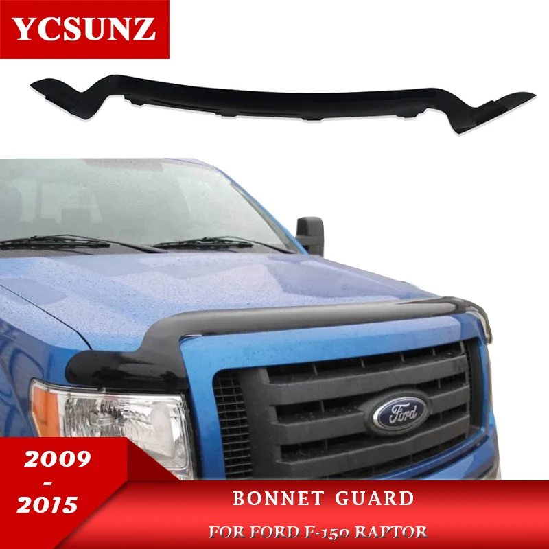 Bonnet Guards For Ford F-150 Raptor 2009 2010 2011 2012 2013 2014 2015 Front Bug Shiled Bug Hood Deflector Protector Accessories