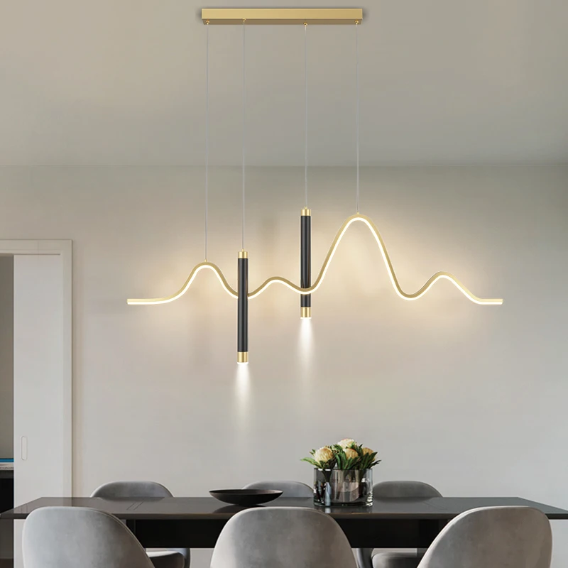 Plafonnier LED suspendu au design moderne, éclairage d'intérieur, luminaire décoratif de plafond, idéal pour une salle à manger ou un restaurant