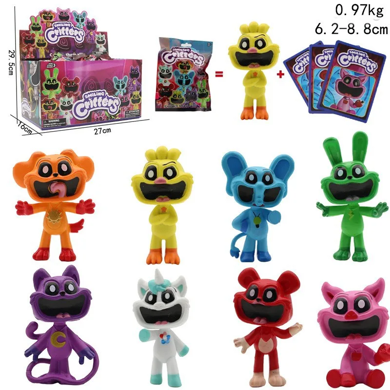 Anime nachtmerrie critters Lachende Critters Figuras Hoofdstuk Catnap Catnat Game Figures 3-5 inches PVC Model speelgoed set Kids Geschenken