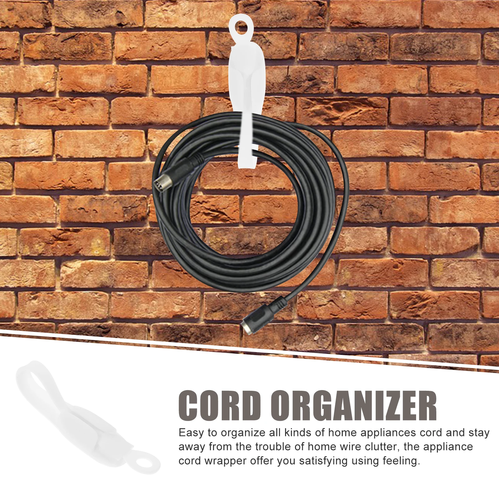 

12pcs Cord ganizer Appliance Wire Management Wrappers Kitchen Electrical Ties Stick On Holder Keeper